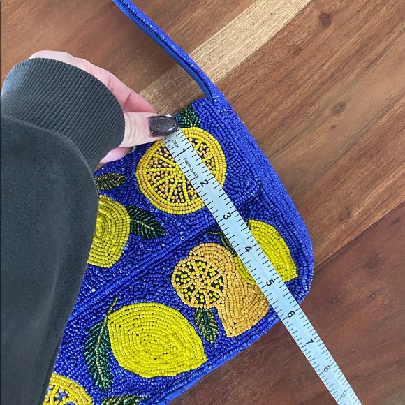 Viral America & Beyond beaded lemon bag w/ earring set Europe travel spring NWT - Picture 14 of 16